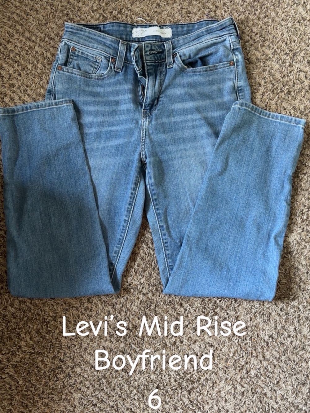 Signature by Levi Strauss Light Blue Boyfriend Jeans